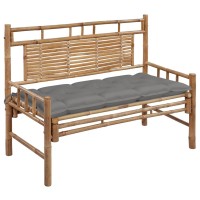 vidaXL Patio Bench with Cushion 47.2