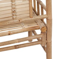 vidaXL Patio Bench with Cushion 47.2'' Bamboo