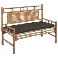 vidaXL Patio Bench with Cushion 47.2