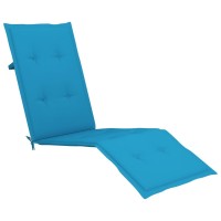 vidaXL Patio Deck Chair with Footrest and Cushion Solid Wood Acacia