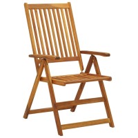 Vidaxl Folding Patio Chairs 3 Pcs With Cushions Solid Acacia Wood