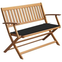 vidaXL Patio Bench with Cushion 47.2