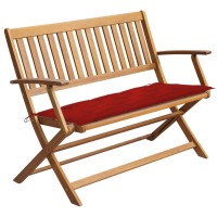 vidaXL Patio Bench with Cushion 47.2