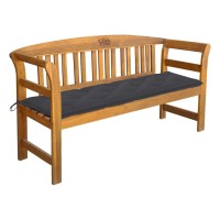 vidaXL Patio Bench with Cushion 61.8