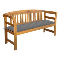 vidaXL Patio Bench with Cushion 61.8