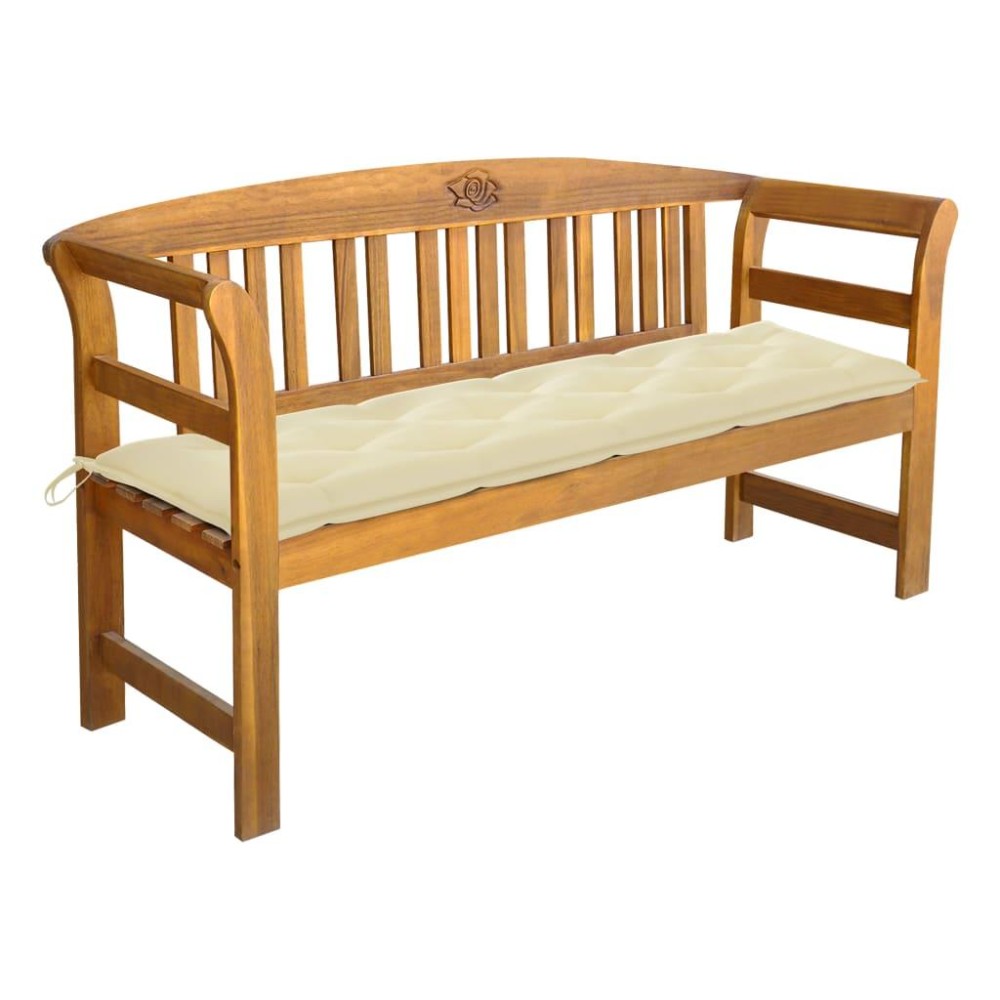 vidaXL Patio Bench with Cushion 61.8