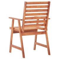 vidaXL Patio Dining Chairs 2 pcs with Cushions Solid Acacia Wood