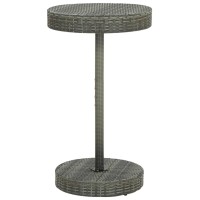 vidaXL 3 Piece Patio Bar Set Poly Rattan Gray