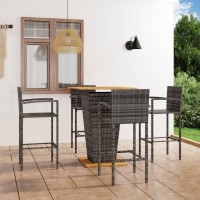 vidaXL 5 Piece Patio Bar Set Gray