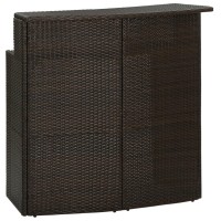 vidaXL 3 Piece Patio Bar Set Brown