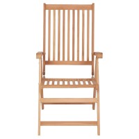 Vidaxl Reclining Patio Chairs 4 Pcs Solid Teak Wood