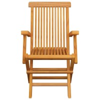 Vidaxl Folding Patio Chairs 4 Pcs Solid Teak Wood