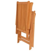 vidaXL Patio Chairs 6 pcs with Green Cushions Solid Teak Wood