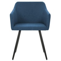 Vidaxl Dining Chairs 4 Pcs Blue Fabric