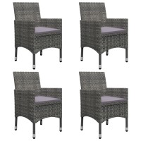 vidaXL 5 Piece Patio Dining Set Gray