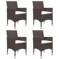 vidaXL 5 Piece Patio Dining Set Brown