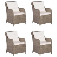 vidaXL 5 Piece Patio Dining Set Brown