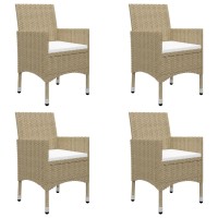 vidaXL 5 Piece Patio Dining Set Beige