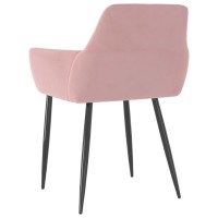 vidaXL Dining Chairs 4 pcs Pink Velvet