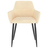 vidaXL Dining Chairs 4 pcs Cream Velvet