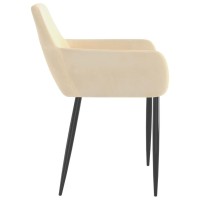 vidaXL Dining Chairs 4 pcs Cream Velvet