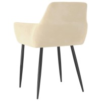 vidaXL Dining Chairs 4 pcs Cream Velvet