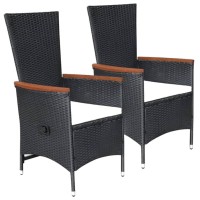 vidaXL 5 Piece Patio Dining Set Black