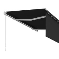 vidaXL Manual Retractable Awning with Blind 9.8'x8.2' Anthracite