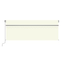 vidaXL Manual Retractable Awning with Blind 13.1'x9.8' Cream