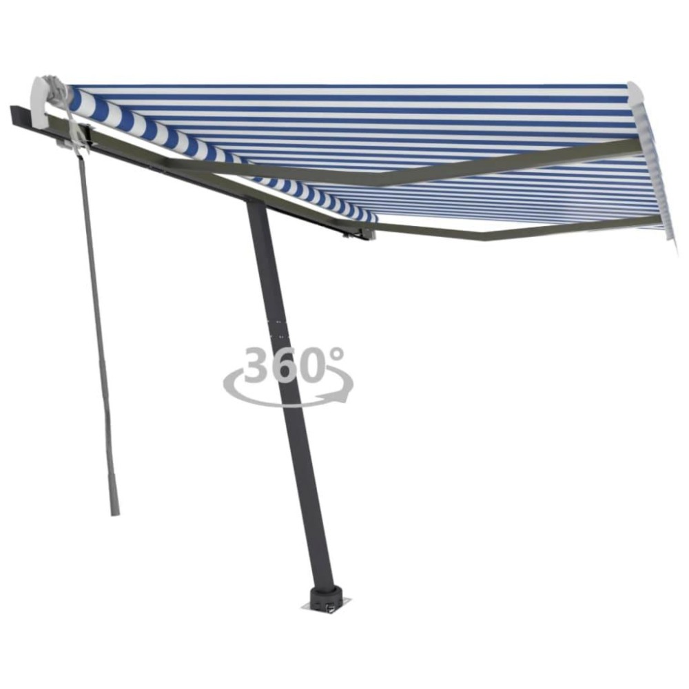 vidaXL Freestanding Manual Retractable Awning 118.1