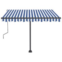 vidaXL Freestanding Manual Retractable Awning 118.1