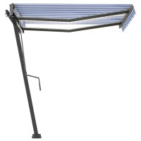 vidaXL Manual Retractable Awning with LED 118.1