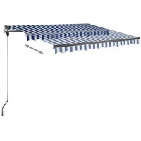 vidaXL Manual Retractable Awning with LED 118.1