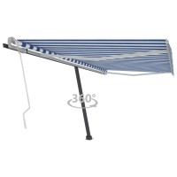 vidaXL Freestanding Manual Retractable Awning 157.5