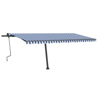 vidaXL Manual Retractable Awning with LED 196.9