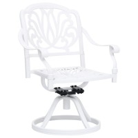 vidaXL 3 Piece Bistro Set Cast Aluminum White