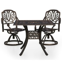 Vidaxl 3 Piece Bistro Set Cast Aluminum Bronze