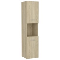 vidaXL Bathroom Furniture Set Sonoma Oak Engineered Wood