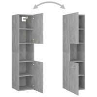 vidaXL Bathroom Furniture Set Concrete Gray Engineered Wood