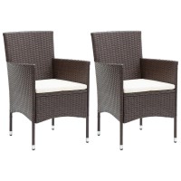 vidaXL 3 Piece Patio Dining Set Brown