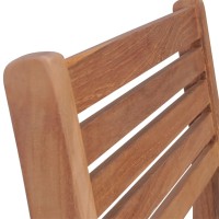 vidaXL Stackable Patio Chairs with Cushions 6 pcs Solid Teak Wood