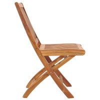 vidaXL Folding Patio Chairs 6 pcs Solid Teak Wood