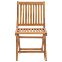 vidaXL Folding Patio Chairs with Cushions 4 pcs Solid Teak Wood