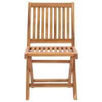vidaXL Folding Patio Chairs with Cushions 8 pcs Solid Teak Wood