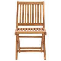 vidaXL Folding Patio Chairs with Cushions 8 pcs Solid Teak Wood