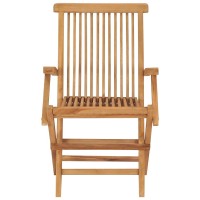 vidaXL Patio Chairs 8 pcs Solid Teak Wood