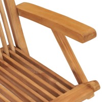 vidaXL Patio Chairs 8 pcs Solid Teak Wood