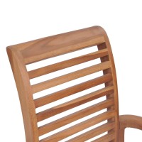 vidaXL Dining Chairs 6 pcs with Beige Cushions Solid Teak Wood