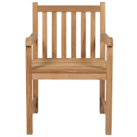 Vidaxl Patio Chairs 8 Pcs Solid Teak Wood