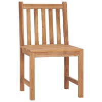 vidaXL Patio Chairs 4 pcs with Cushions Solid Teak Wood